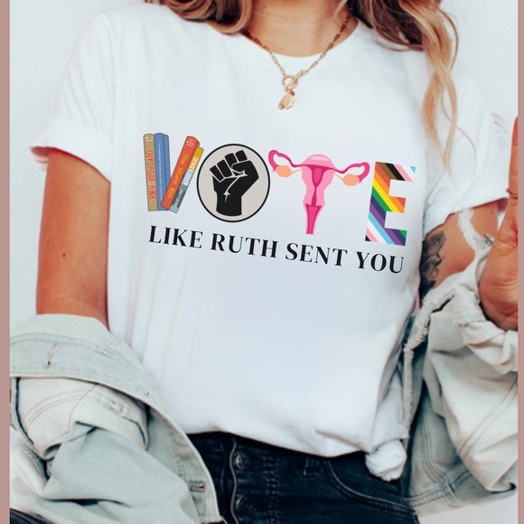 NEW Comfort Colors Vote Like Ruth Graphic Tee, Oversized Shirt S-3X - Picture 4 of 4
